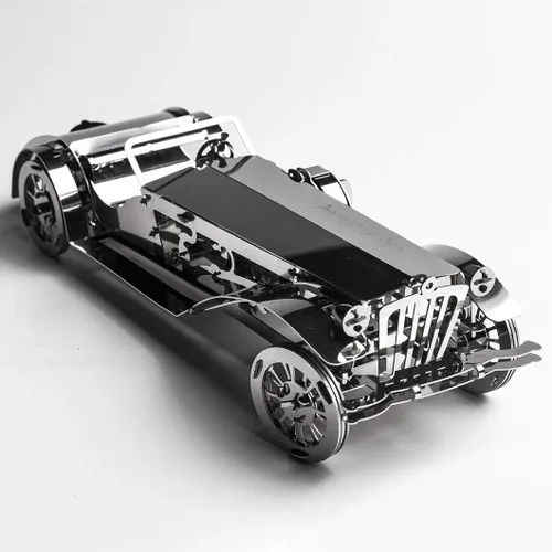 Vista 5 de Kit de modelo de coche 3D Glorious Cabrio2 - Auto retro de cuerda móvil coleccionable Rompecabezas 3D para adultos - Kit de bricolaje de metal