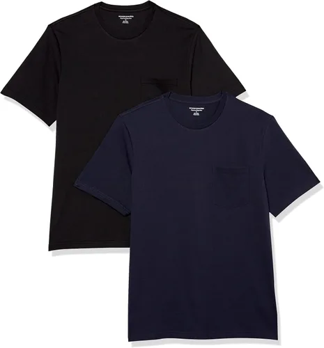 Vista 17 de Amazon Essentials Men's Short-Sleeve Crewneck Pocket T-Shirts, Pack of 2