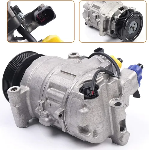 Vista 2 de Compresor de aire del A/C con embrague CO 11048JC para 2006 2009 2010 Au-di A4/A4 Quat-tro 1.8L 2.0L