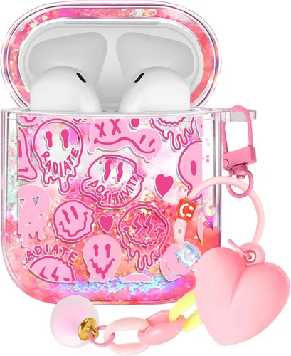 Vista 30 de Funda para Apple para Airpods 4 Case 2024 - Arena Movediza Líquida Arte Artístico Estético Funda Mujer Chica Mujeres Brillante Brillo Purpurina