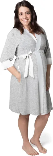 Vista 6 de Kindred Bravely Pantalones deportivos de maternidad para uso diario negro XXL y bata de maternidad y lactancia Emmaline gris XXLXXXL