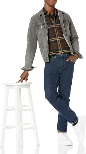Vista 5 de Tienda Essentials Camisa de franela de manga larga para hombre (disponible en tallas grandes y altas)