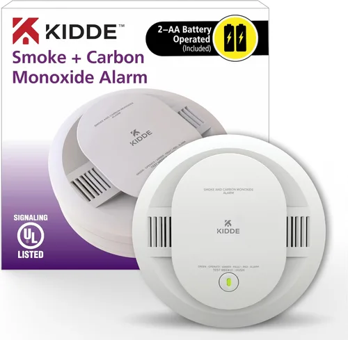 Vista 5 de Kidde Detector de humo con batería de 10 años y detector de humo/CO con pilas AA (paquete de 2)