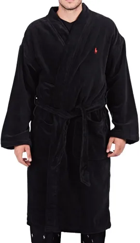 Vista 2 de Polo Ralph Lauren Mens Solid Velour Kimono Robe
