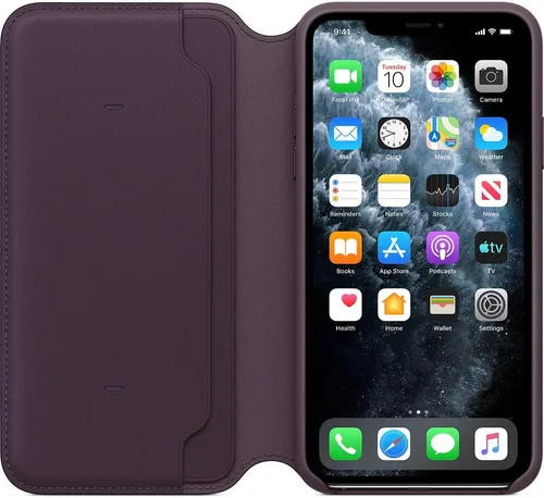 Vista 7 de Apple Folio de cuero (para iPhone 11 Pro Max) - Berenjena