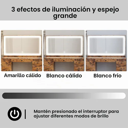Vista 5 de Escritorio IRONCK con estación de carga para dormitorio y vestidor