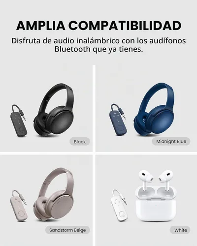 Vista 7 de Avantree Relé - Adaptador Bluetooth de avión para 2 AirPods o auriculares 1-negro