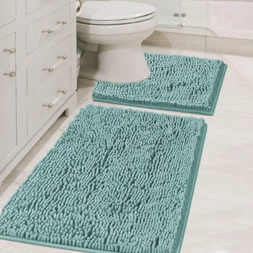 Vista 7 de H.VERSAILTEX Alfombras de Baño para Baño Antideslizantes de Felpa Chenille Extra Suaves y Absorbentes para Cuarto de Ducha Lavables a Máquina