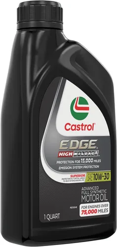 Vista 3 de Castrol EDGE High Mileage 10W-30 Aceite de motor sintético avanzado completo, 1 cuarto de galón