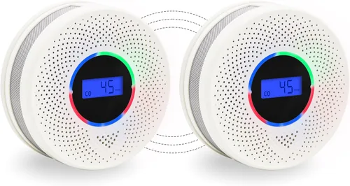 Vista 12 de Kesymo 6Pack Detector de Monóxido de Carbono y Humo Interconectado Actualizado, Detector de Humo y Monóxido de Carbono Alimentado por Batería