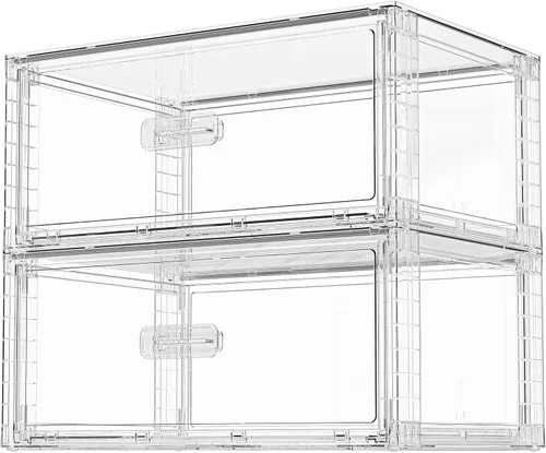 Vista 15 de Vtopmart Juego de 5 cajones apilables de almacenamiento grandes y medianos