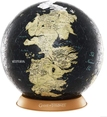 Vista 5 de 4D Cityscape Game of Thrones (Juego de Tronos) Rompecabezas 3D de Globo de Westeros y Essos de 9 pulgadas