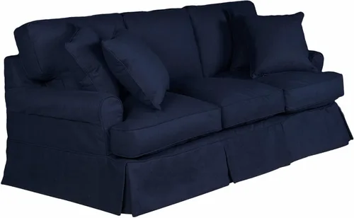 Vista 5 de Sunset Trading Horizon - Sofá biplaza con funda de 2 piezas, lavable, resistente a las manchas, color azul marino, juego de muebles para sala