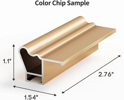 Vista 2 de Aleación de chip de color de muestra de oro cobrizo, marco de TV bisel de aleación Deco solo para televisores Samsung The Frame, compatible
