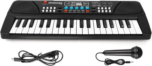 Vista 8 de Teclado de Piano de 37 Teclas Mejorado para Niños, Juguetes Musicales para Niñas de 3, 4, 5, 6 Años, Teclados y Pianos para Principiantes
