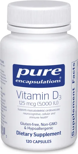 Vista 8 de Cápsulas puras - Vitamina D3 5,000, 5000 IU, 1