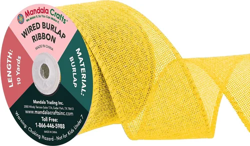 Vista 95 de Mandala Crafts Cinta de arpillera negra de 1.5 pulgadas de ancho para manualidades, rollo de 20 yardas de cinta rústica de arpillera para coronas