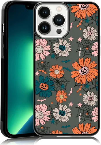 Vista 21 de Funda para iPhone 11 Pro Max, funda protectora de poliuretano termoplástico (TPU) a prueba de golpes, diseño de cabeza de calabaza, diseño de araña