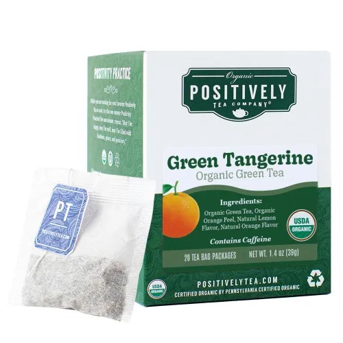 Vista 64 de Bolsas de hojas sueltas para té. Orgánicas por USDA. Positively Tea LLC.
