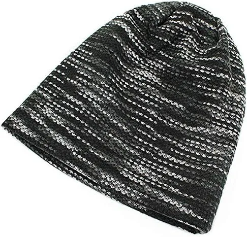 Vista 4 de Gorro de punto unisex para hombre y mujer, con forro de felpa