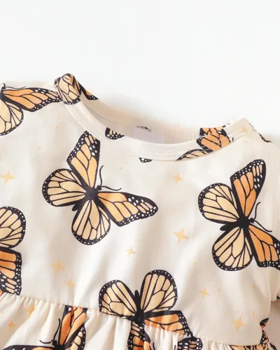 Vista 4 de XUANHAO Ropa de bebé niña de 12, 18 y 24 meses, trajes para niñas pequeñas, ropa de mezclilla con volantes, pantalones de mezclilla rasgados