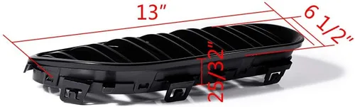Vista 5 de Par de parrilla frontal de doble línea negra brillante compatible con BMW E92 E93 328i 335i xDrive 2011-2013 2 puertas