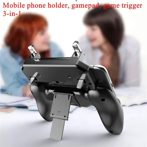 Vista 4 de COOBILE Mobile Game Controller for PUBG Mobile Controller L1R1 Mobile Game Trigger Joystick Gamepad for iOS & Android Phone(W10 update)