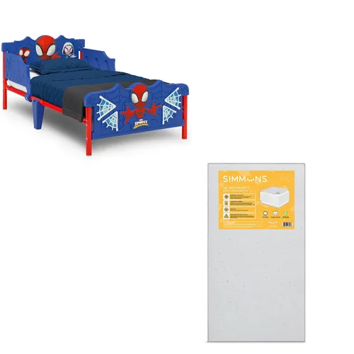 Vista 14 de Delta Children - Cama para niños pequeños PAW Patrol 3D, azul + Simmons Kids Silver Nights colchón de cuna de dos caras de 2 etapas (paquete)