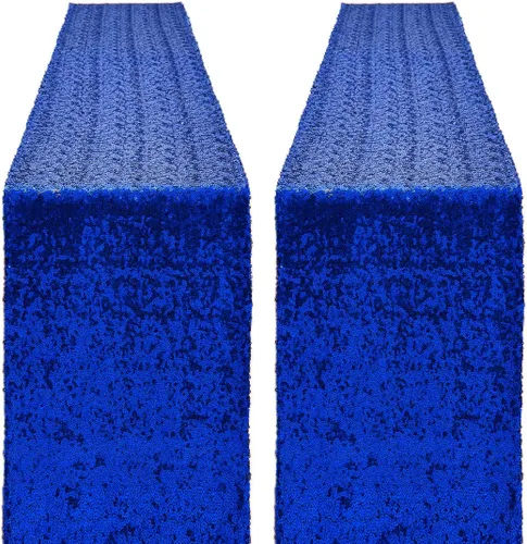 Vista 41 de Pufogu - Camino de mesa de lentejuelas brillantes de 12 x 72 pulgadas para fiestas de cumpleaños, decoración de bodas, despedidas de soltera