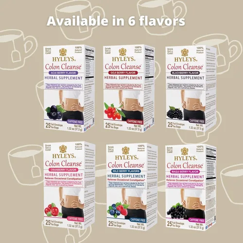 Vista 7 de Hyleys Colon Cleanse Tea Sabor Acai Berry - 25 bolsas de té (paquete de 1)