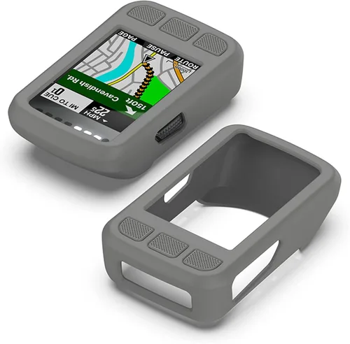 Vista 9 de Funda de silicona compatible con Wahoo Elemnt Bolt V2 GPS Ciclismo/Bike Computer Bundle Funda protectora de piel Accesorios de parachoques (negro)