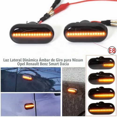 Vista 3 de Marcador lateral luz de señal de giro para Renault Clio Espace Kangoo Laguna Megane Scenic Twingo Master Dacia Duster Dokker Lodgy