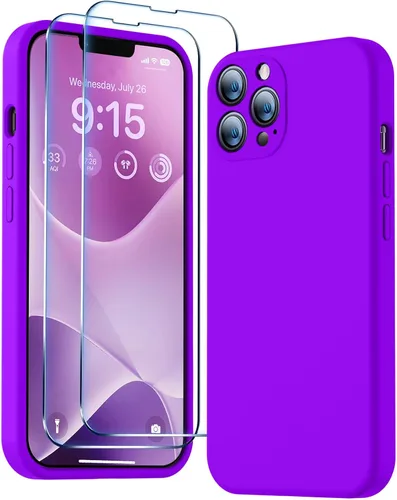 Vista 23 de BossKiss Funda compatible con iPhone 13 Pro, silicona de alta calidad mejorada [protección de cámara] [2 protectores de pantalla]