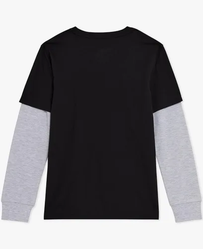 Vista 6 de Champion Camiseta Heritage para hombre, con texto en el pecho izquierdo