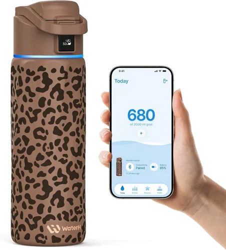 Vista 15 de WaterH BOOST - Rastreador inteligente de botellas de agua con recordatorio Negro