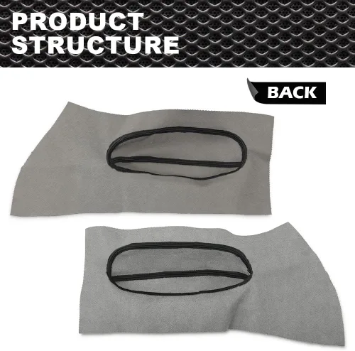 Vista 2 de CNNELL Cubierta de cuero para tarjeta de inserción de panel de puerta, compatible con VW Beetle 1998-2010, 2 unidades, color negro