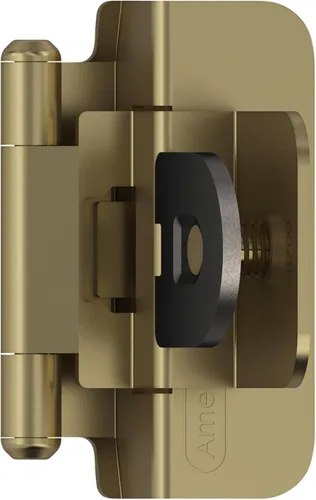 Vista 16 de Amerock Bisagra de gabinete doble desmontable Bisagra insertada de 3/8 pulgadas (10 mm) Bronce frotado con aceite Juego de 2 Bisagra