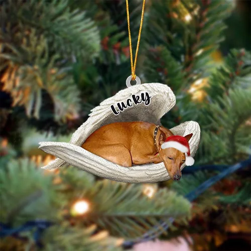 Vista 54 de Ángel durmiente de Afghan Hound para Navidad, adorno personalizado con el nombre del perro, adorno de Navidad personalizado para amantes de perros