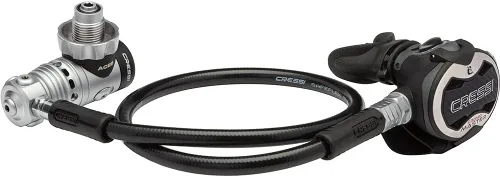 Vista 2 de Pistón equilibrado ajustable Cressi IP 1ª etapa - Filtro cónico - Alto caudal - AC25m/Master Cromo: fabricado en Italia por Cressi, calidad desde