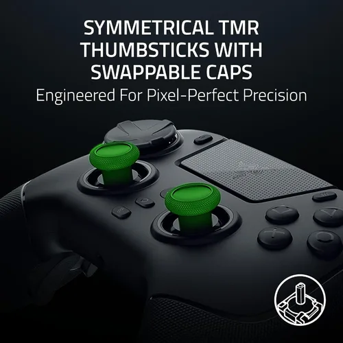 Vista 3 de Razer Raiju V3 Pro Wireless Controller: Officially licensed for PlayStation, PS5, PC - Lag-free Esports Grade Performance - 6 Remappable Buttons