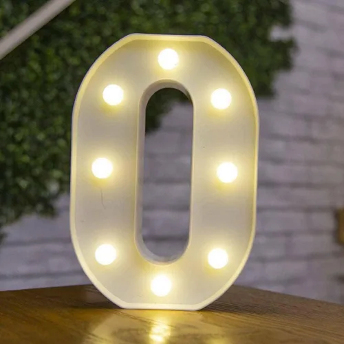 Vista 17 de anso Letras LED del alfabeto con números iluminados, letras de plástico blanco, decoración de pie de la A a la Z 0 ~ 9 (rosa corazón)