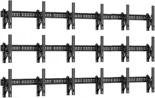 Vista 12 de J-Tech Digital Kit de montaje en pared para TV de 1 x 2, se adapta a 2 pantallas de 37 a 65 pulgadas con brazos ajustables de inclinación