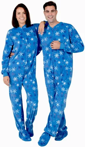 Vista 3 de Footed Pajamas - Mameluco familiar a juego Suéteres de una pieza para niños, niñas, hombres, mujeres y mascotas Unisex