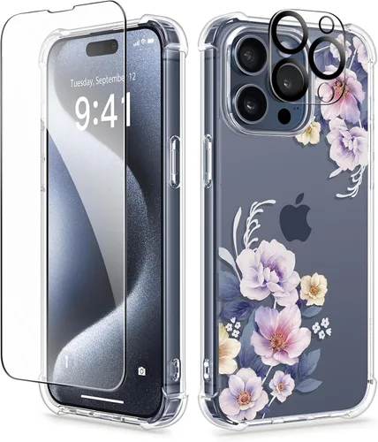 Vista 17 de GVIEWIN - Funda para iPhone 11 con protector de pantalla + protector de lente de cámara, cubierta protectora transparente suave de poliuretano