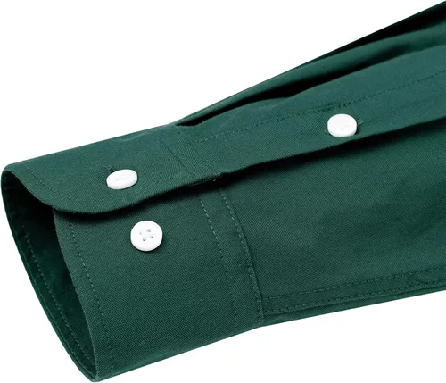 Vista 6 de Alimens & Gentle Camisa Oxford de manga larga con botones y bolsillo para hombre