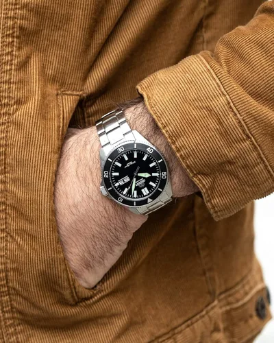 Vista 7 de Orient Reloj japonés "Kanno" AutomáticoHandwinding Diver