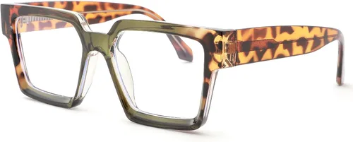 Vista 11 de Pro Acme Gafas cuadradas de gran tamaño con luz azul para hombres y mujeres, a la moda, rectangulares, con marco grueso, UV400, gafas falsas