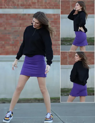 Vista 8 de Ekouaer - Falda pantalón para mujeres, ligera, deportiva, para correr, jugar tenis, golf y entrenamiento