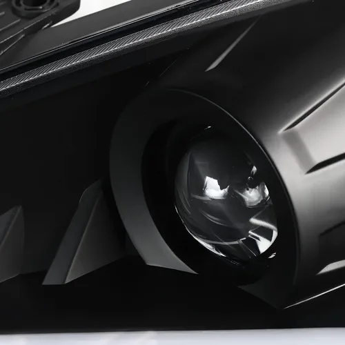 Vista 7 de SPEC-D TUNING Faros delanteros con barra de luz LED negra y proyectores con señal de giro secuencial compatible con Hyundai Genesis Coupe 2010-2012