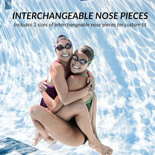 Vista 5 de Sporti Gafas ópticas antivaho unisex para adultos, gafas de natación -1.5D a -8.0D, gafas de natación antivaho para hombres y mujeres, anti UV